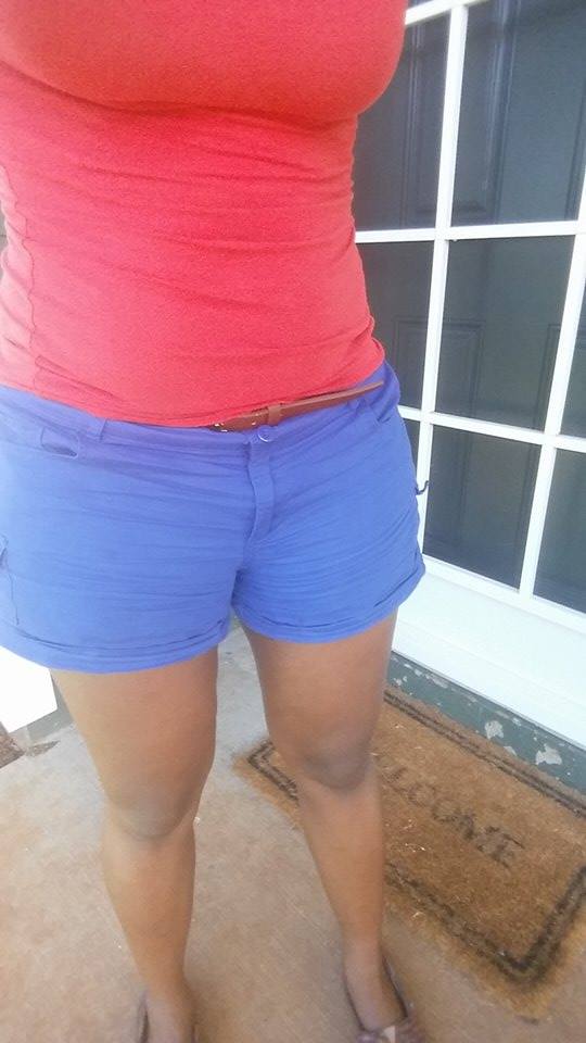 These are the shorts she says she was wearing when refused entry into the commissary