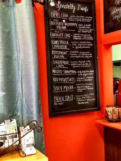 Some of the specialty flavors offered at The Coffee Cup